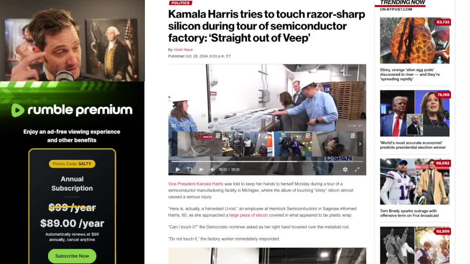 Kamala tries to touch razor-sharp silicon during tour of factory: ‘Straight out of Veep’